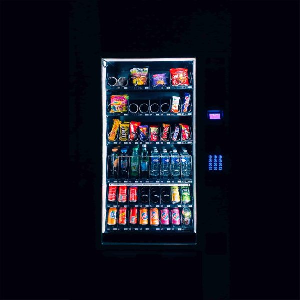 vending machine with black background